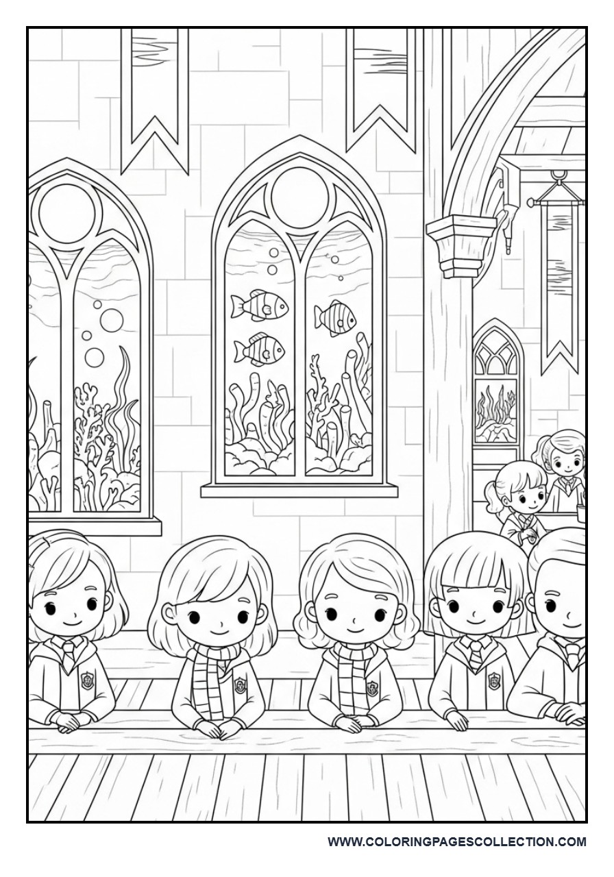 Slytherin Common Room by the Lake