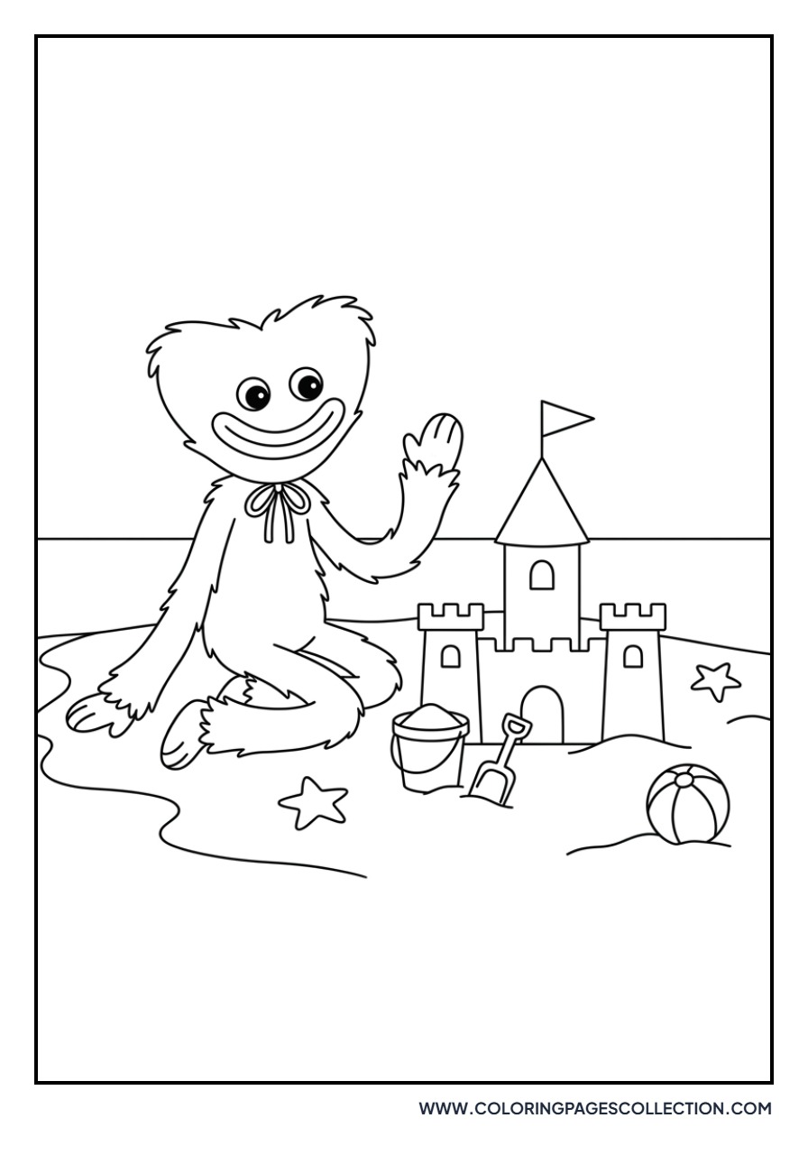 Huggy Wuggy at the Beach