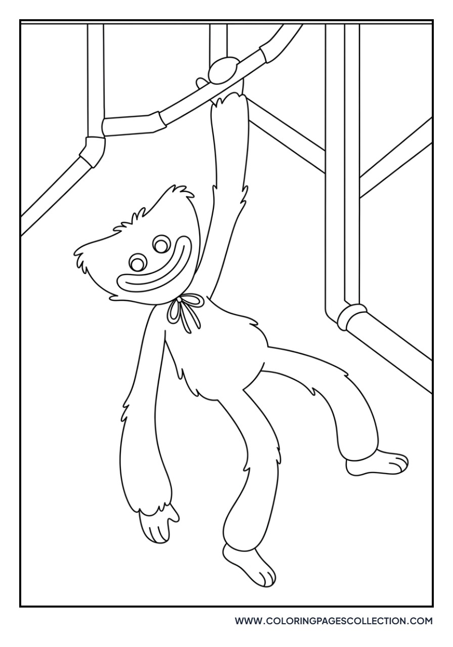 Huggy Wuggy Hanging from Ceiling