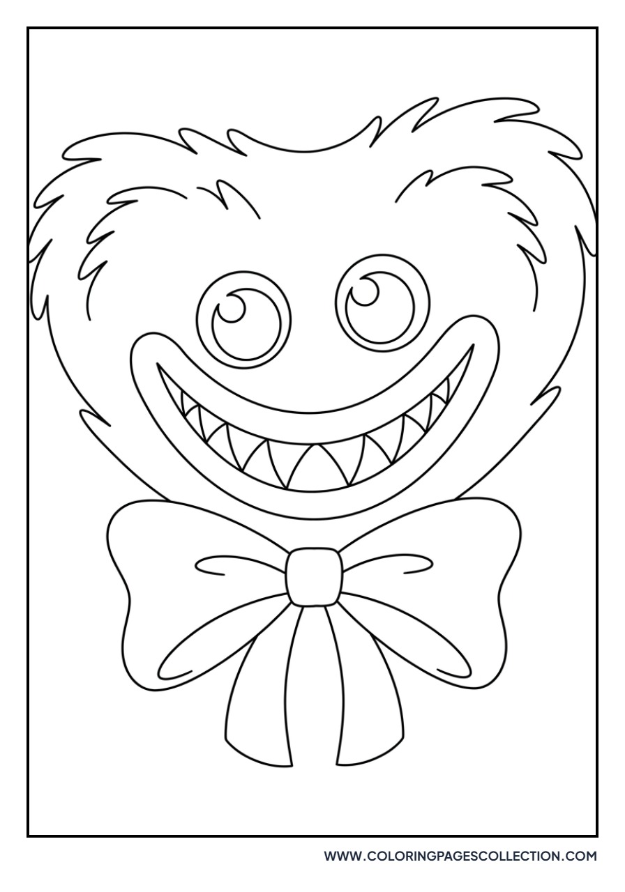 Huggy Wuggy Head with Bowtie