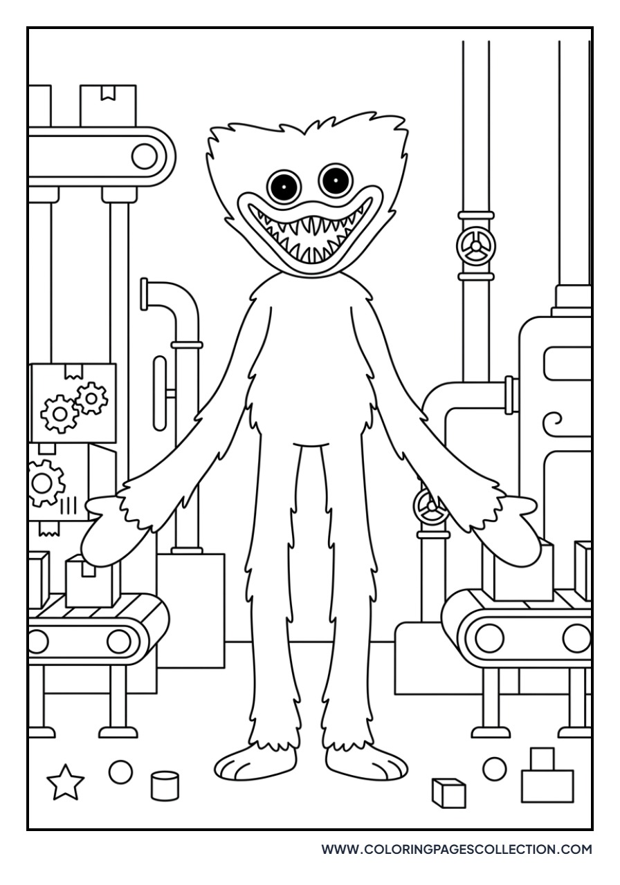 Huggy Wuggy in the Factory