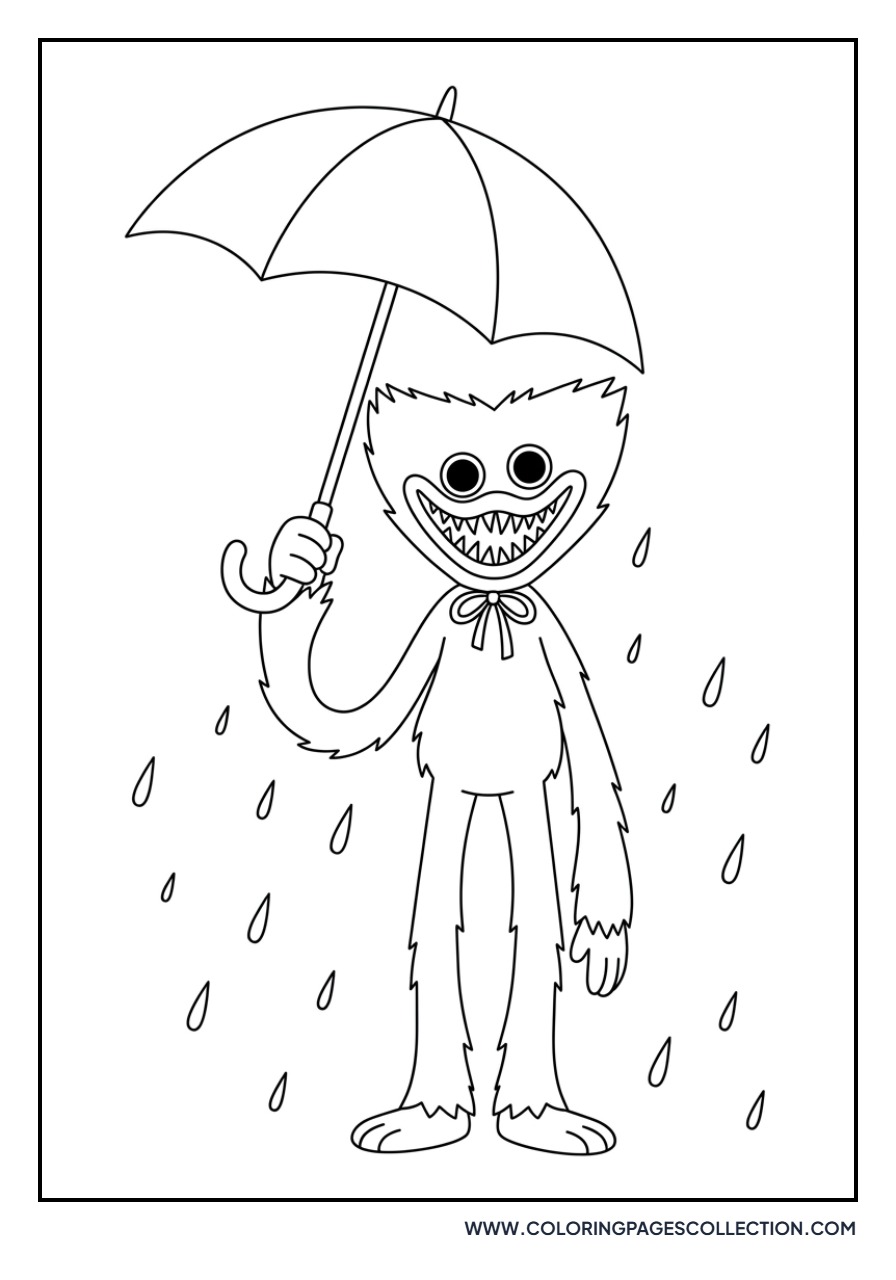 Huggy Wuggy in the Rain