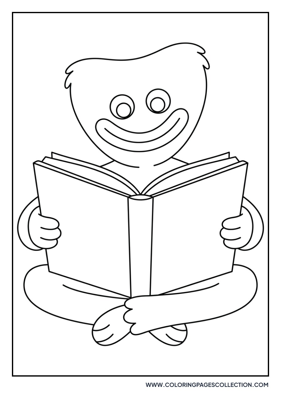 Huggy Wuggy Reading a Book