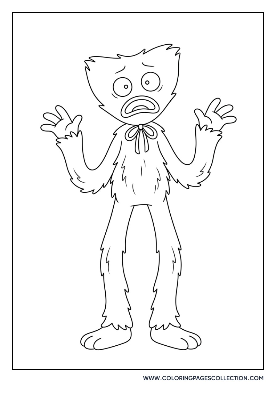 Huggy Wuggy Scared Expression