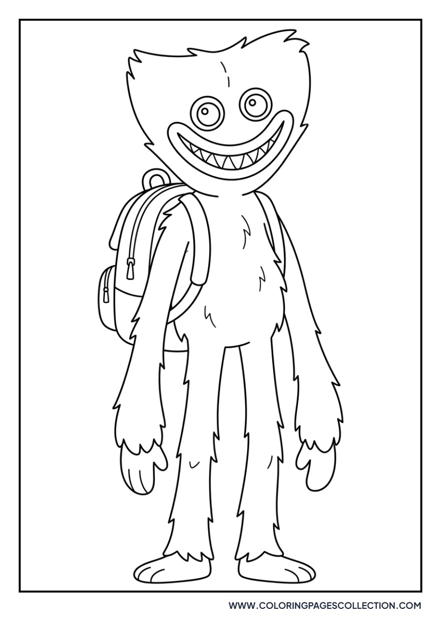 Huggy Wuggy with a Backpack