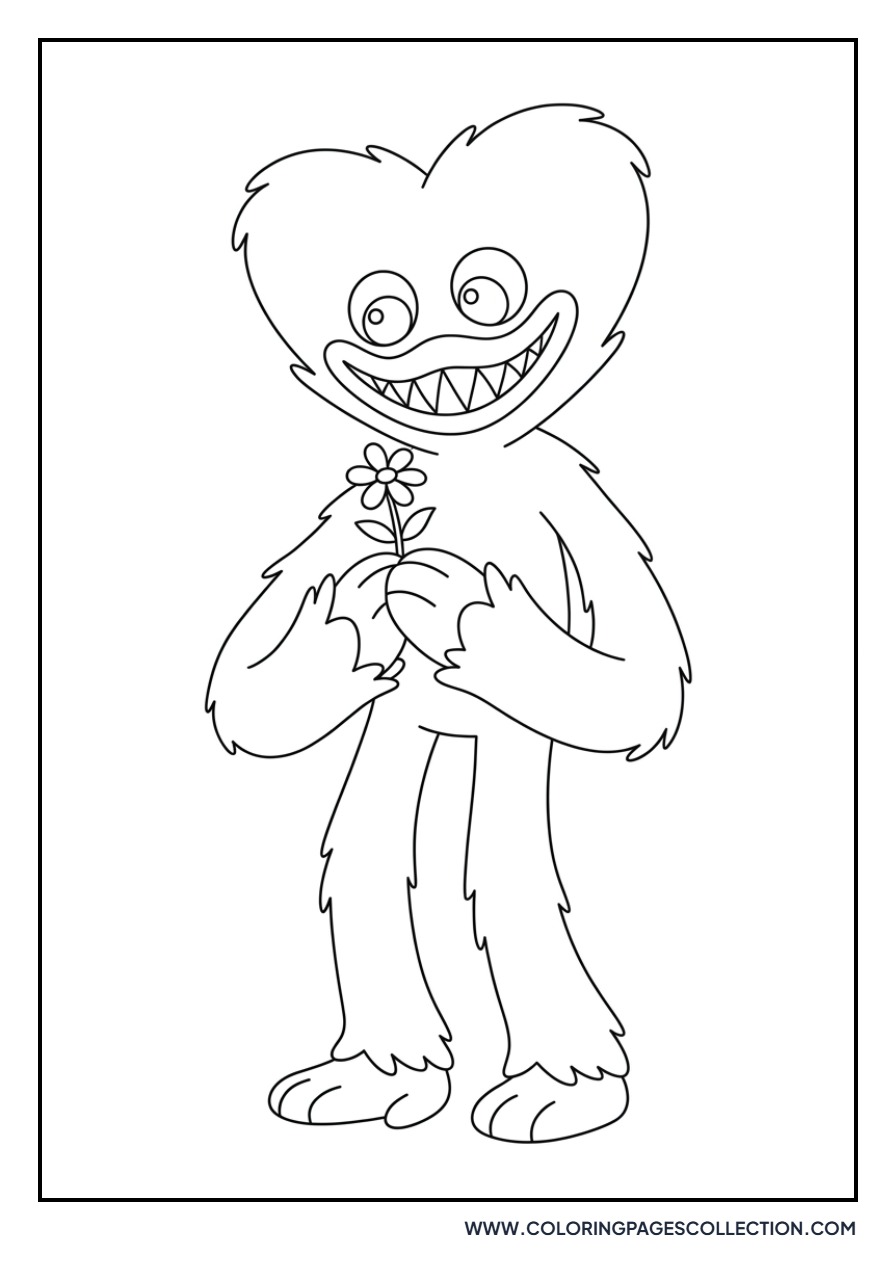 Huggy Wuggy with a Flower