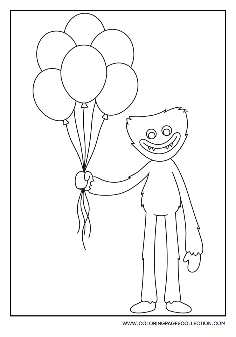 Huggy Wuggy with Balloons