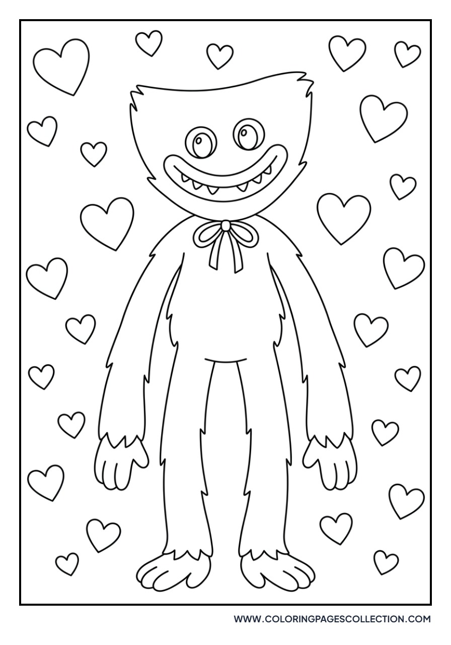 Huggy Wuggy with Hearts