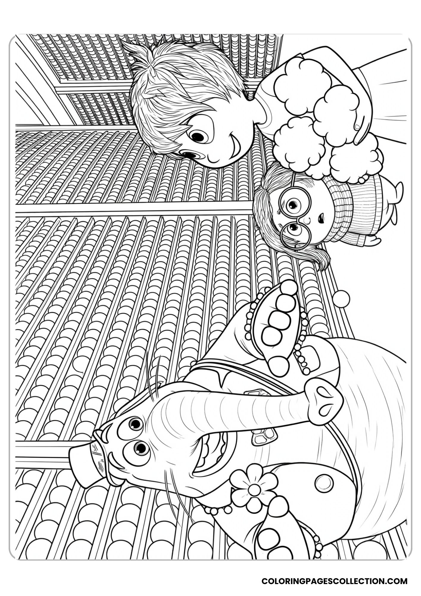 bing bong and friends coloring page