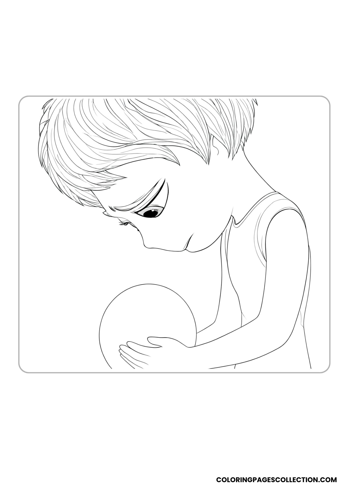 baby riley sweet coloring page