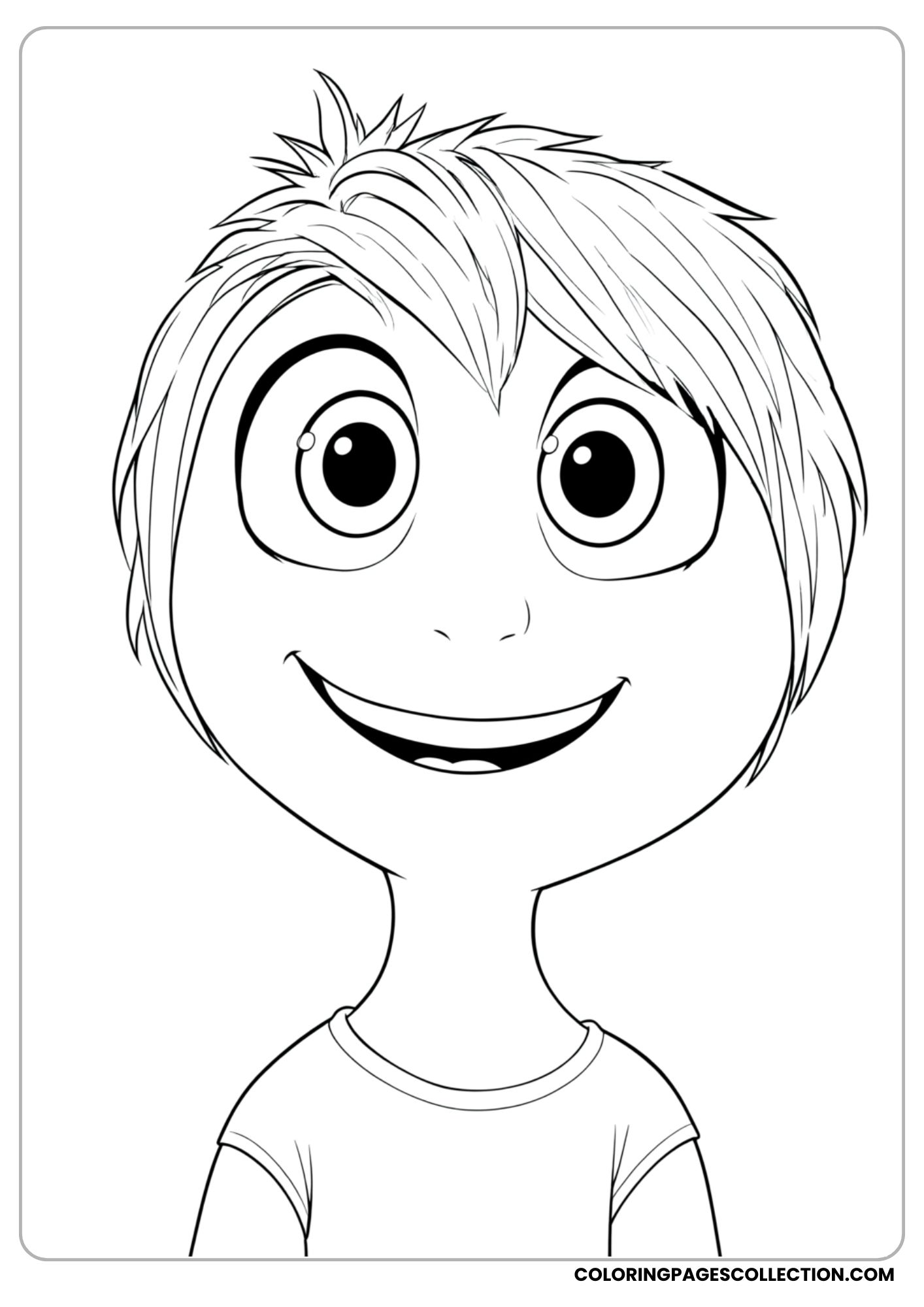 happy joy smiling coloring page