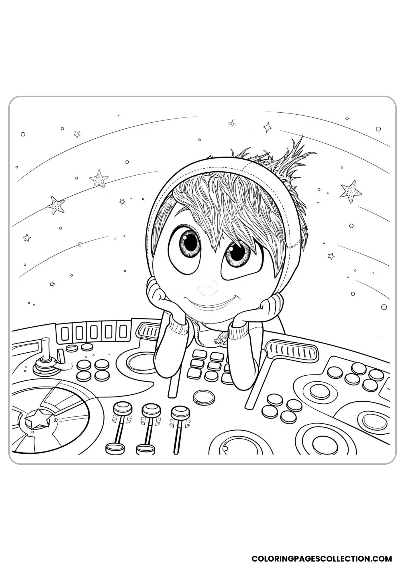 young riley dreaming coloring page