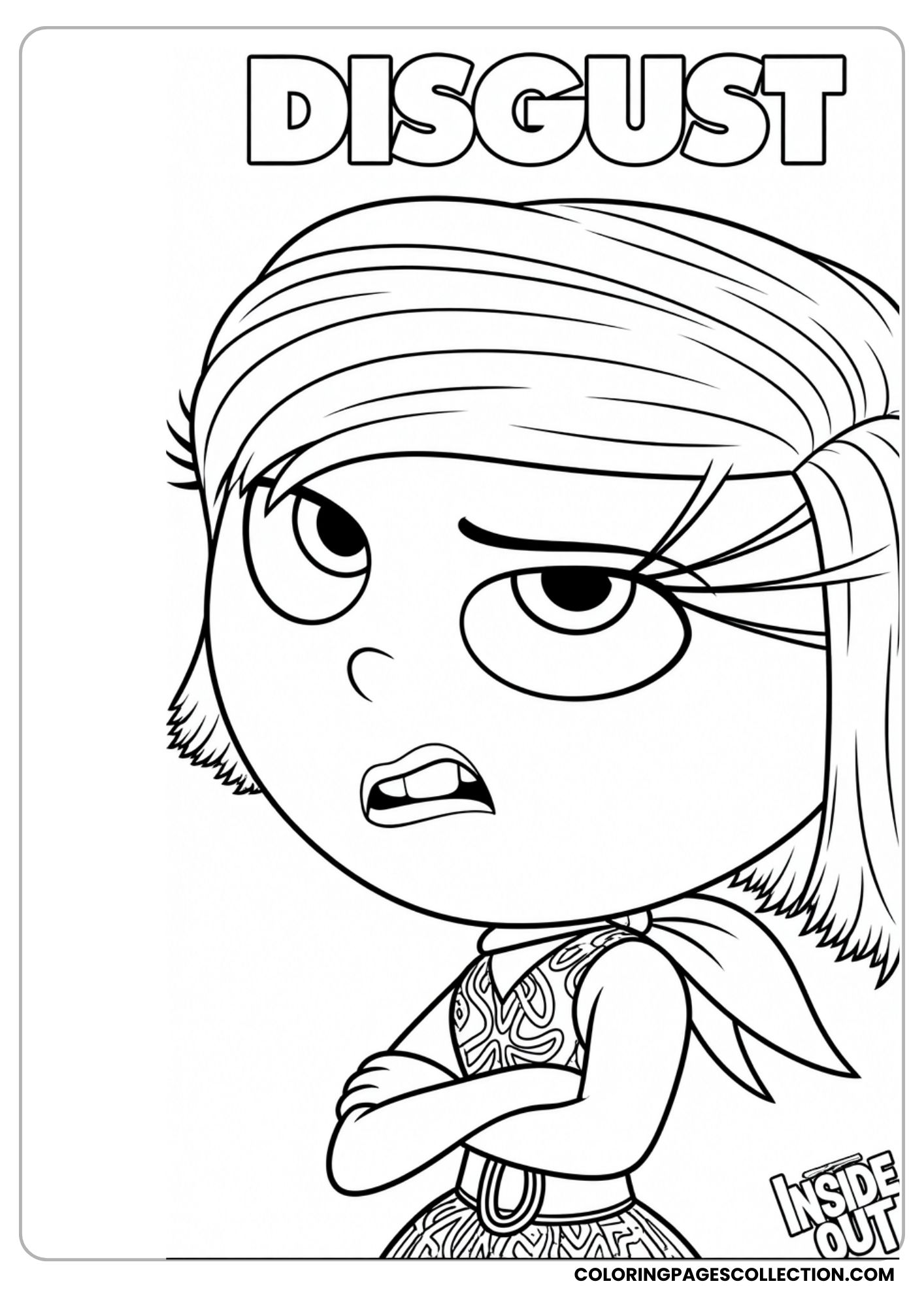 disgust from inside out coloring page