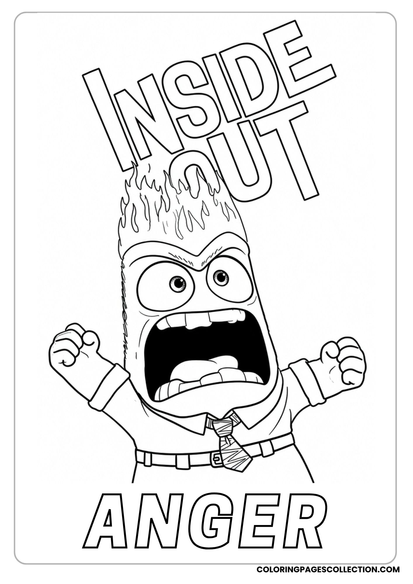 anger shouting inside out coloring page