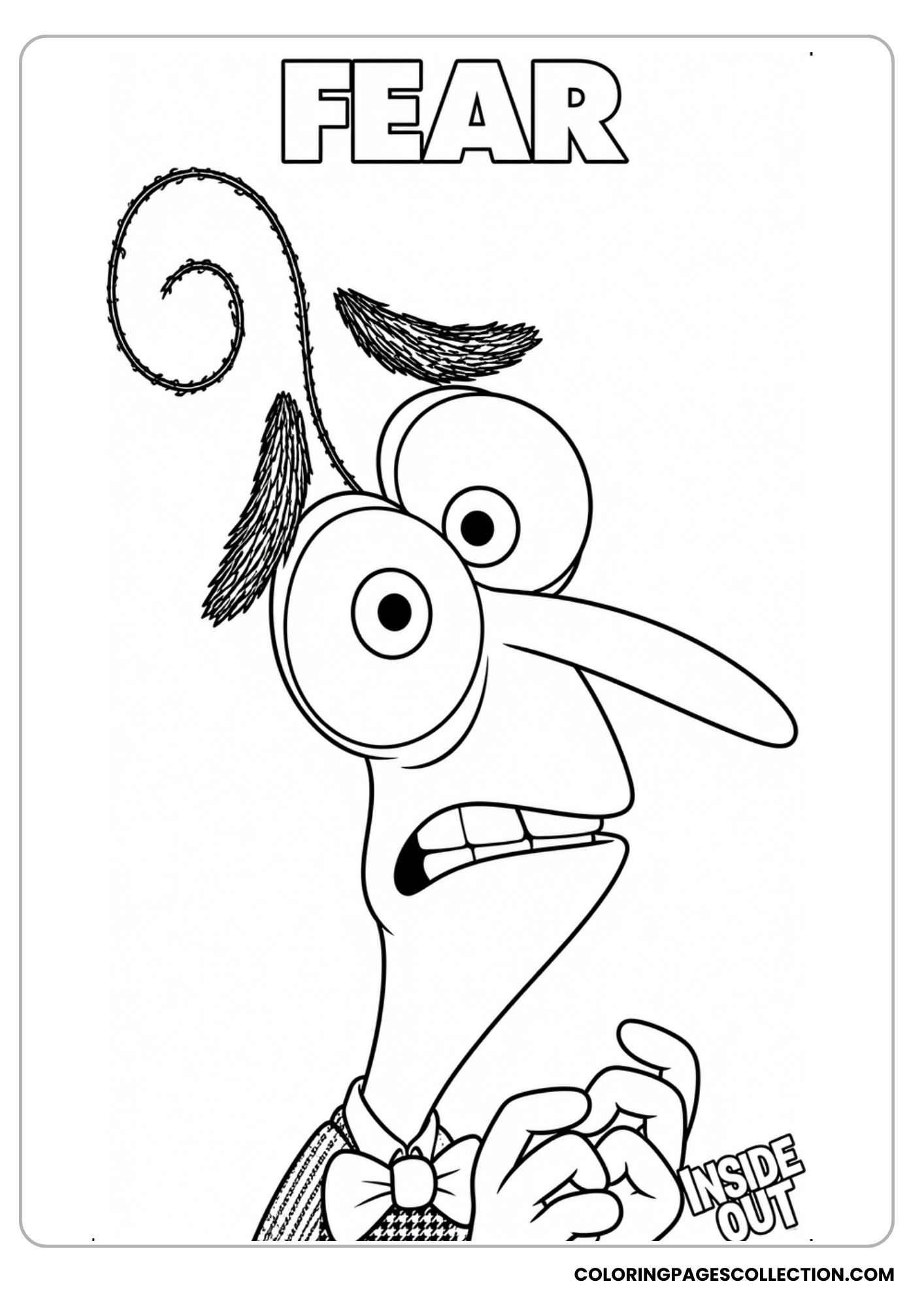 fear character inside out coloring page