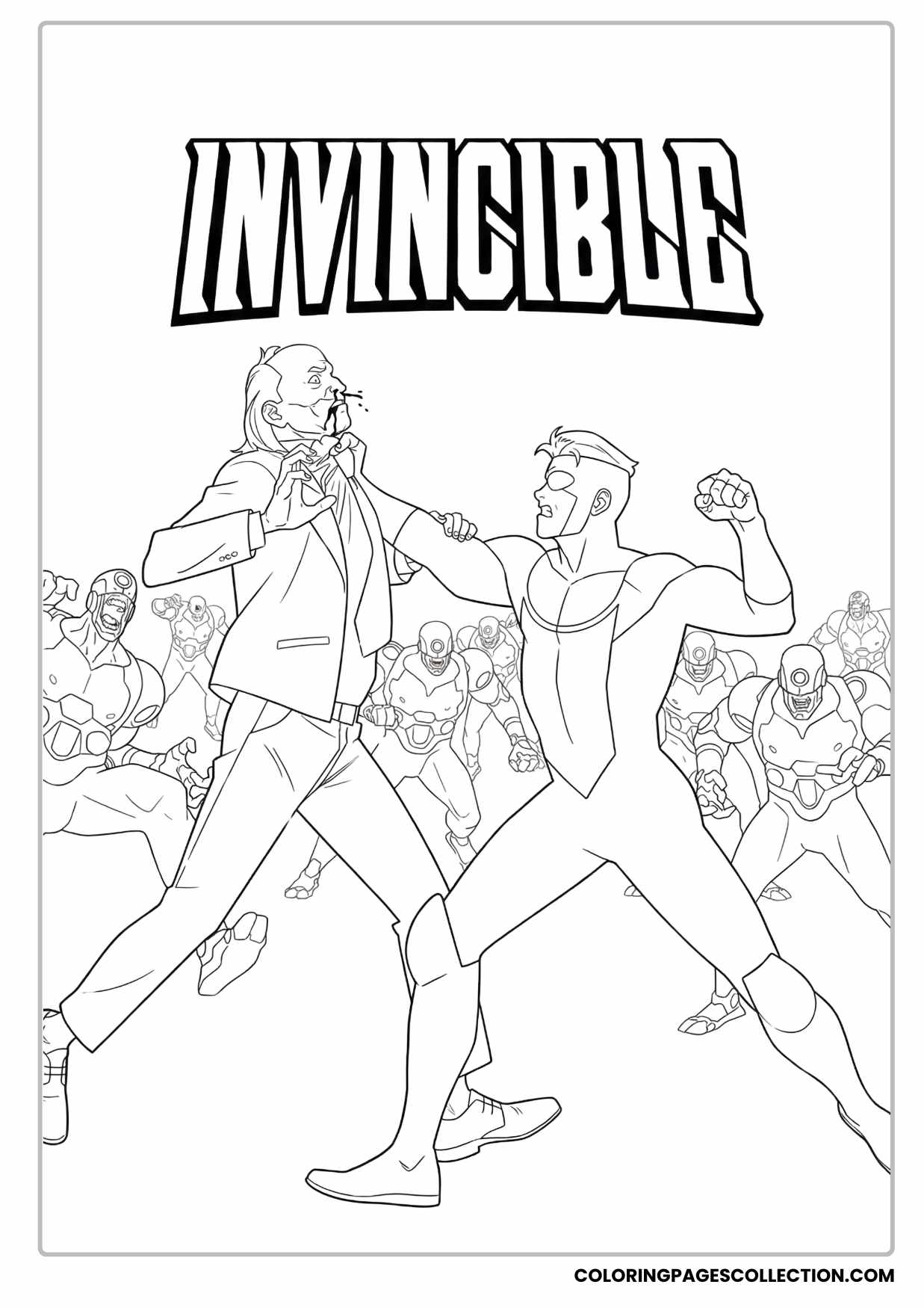 cover art for the invincible coloring page