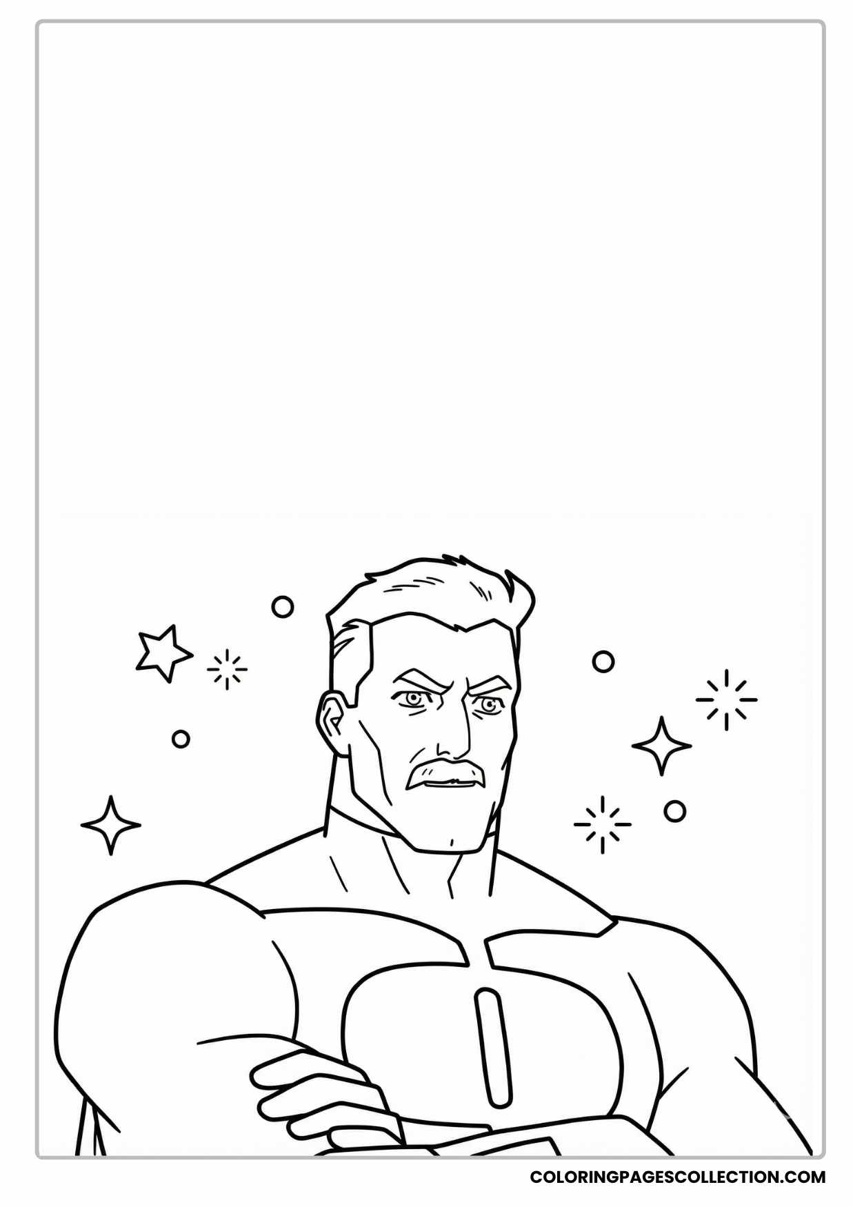 omni-man (nolan grayson) coloring sheet