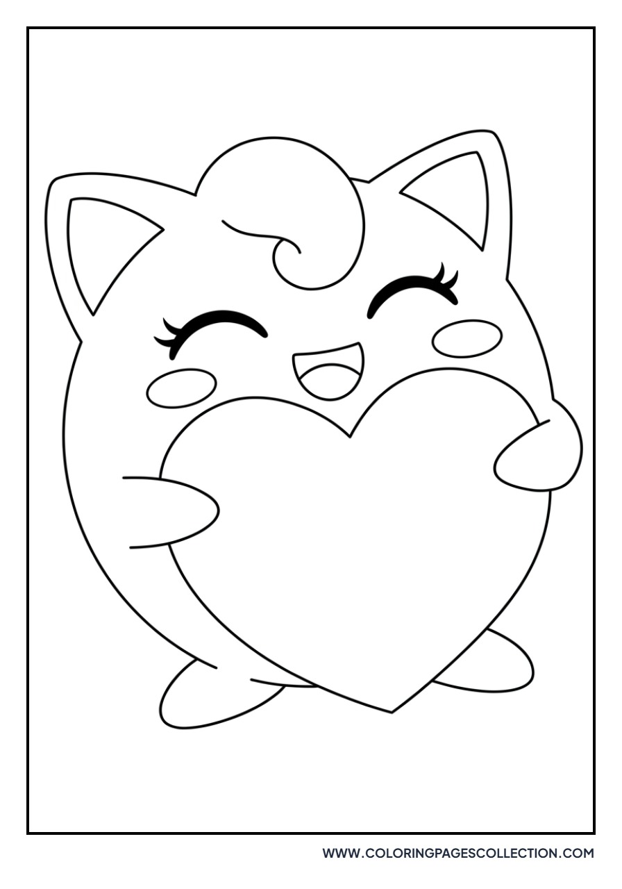 Jigglypuff Holding a Heart