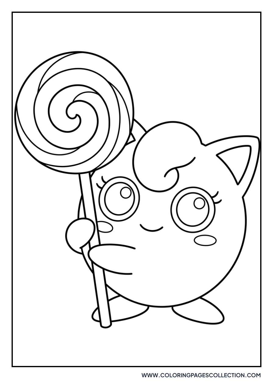 Jigglypuff Holding a Lollipop