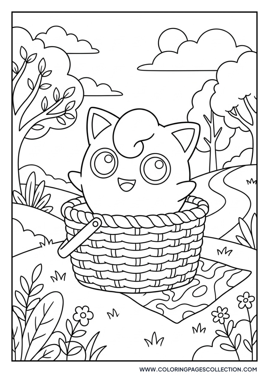 Jigglypuff in a Picnic Basket