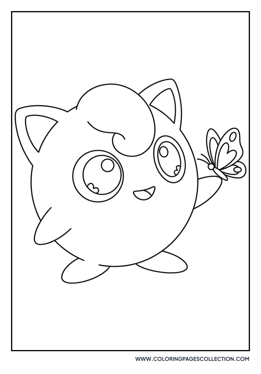 Jigglypuff Looking at a Butterfly