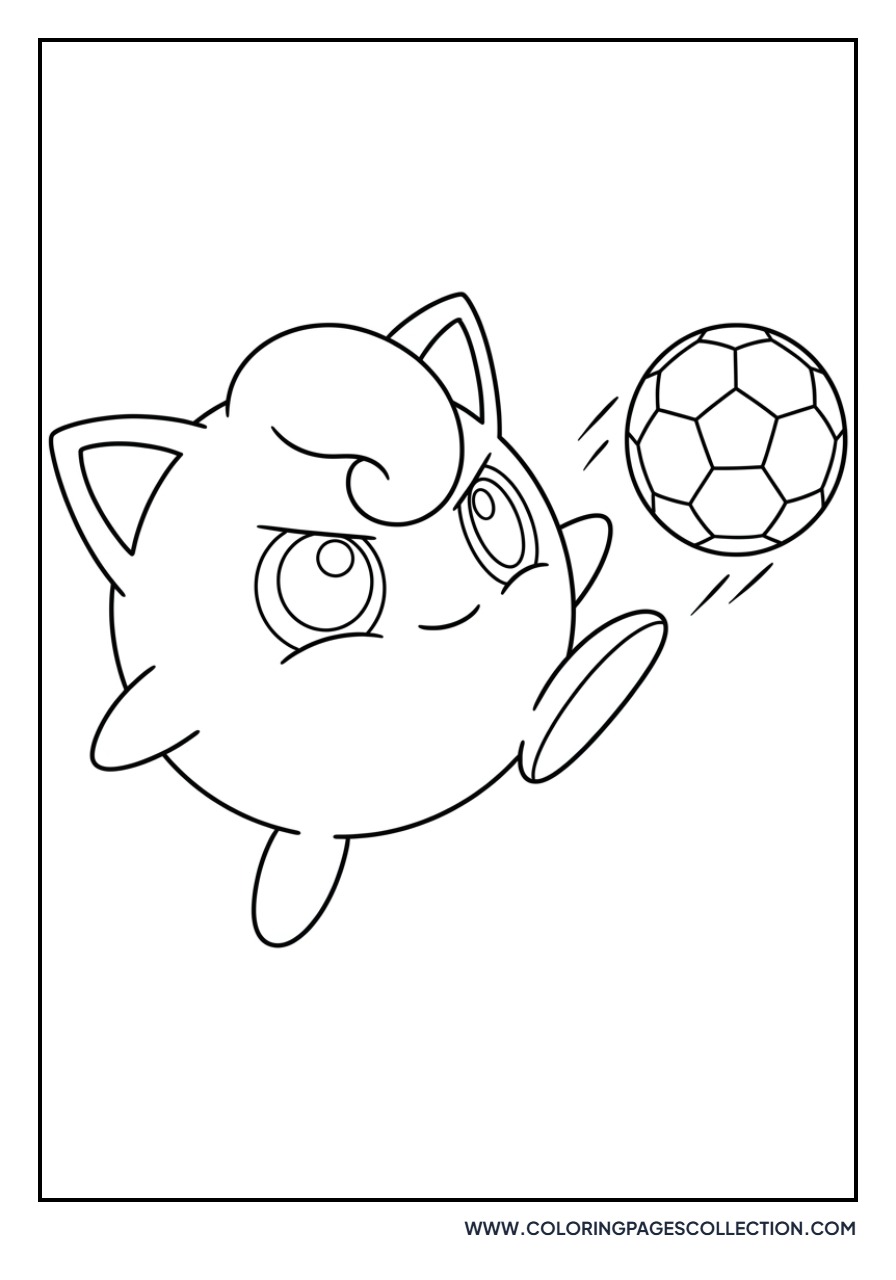 Jigglypuff Playing Soccer