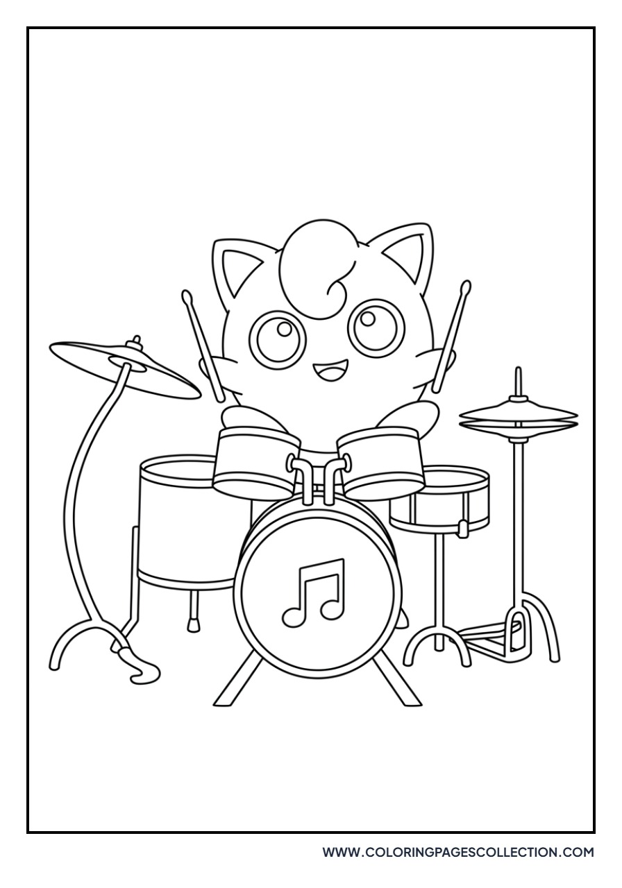 Jigglypuff Playing the Drums