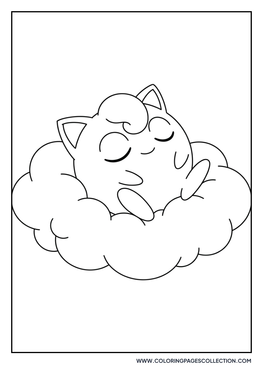 Jigglypuff Relaxing in Clouds