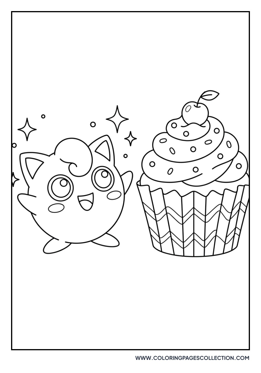 Jigglypuff with a Cupcake