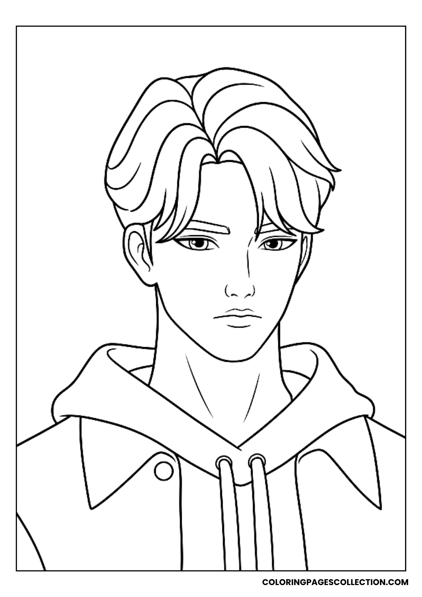jinu's calm expression coloring sheet