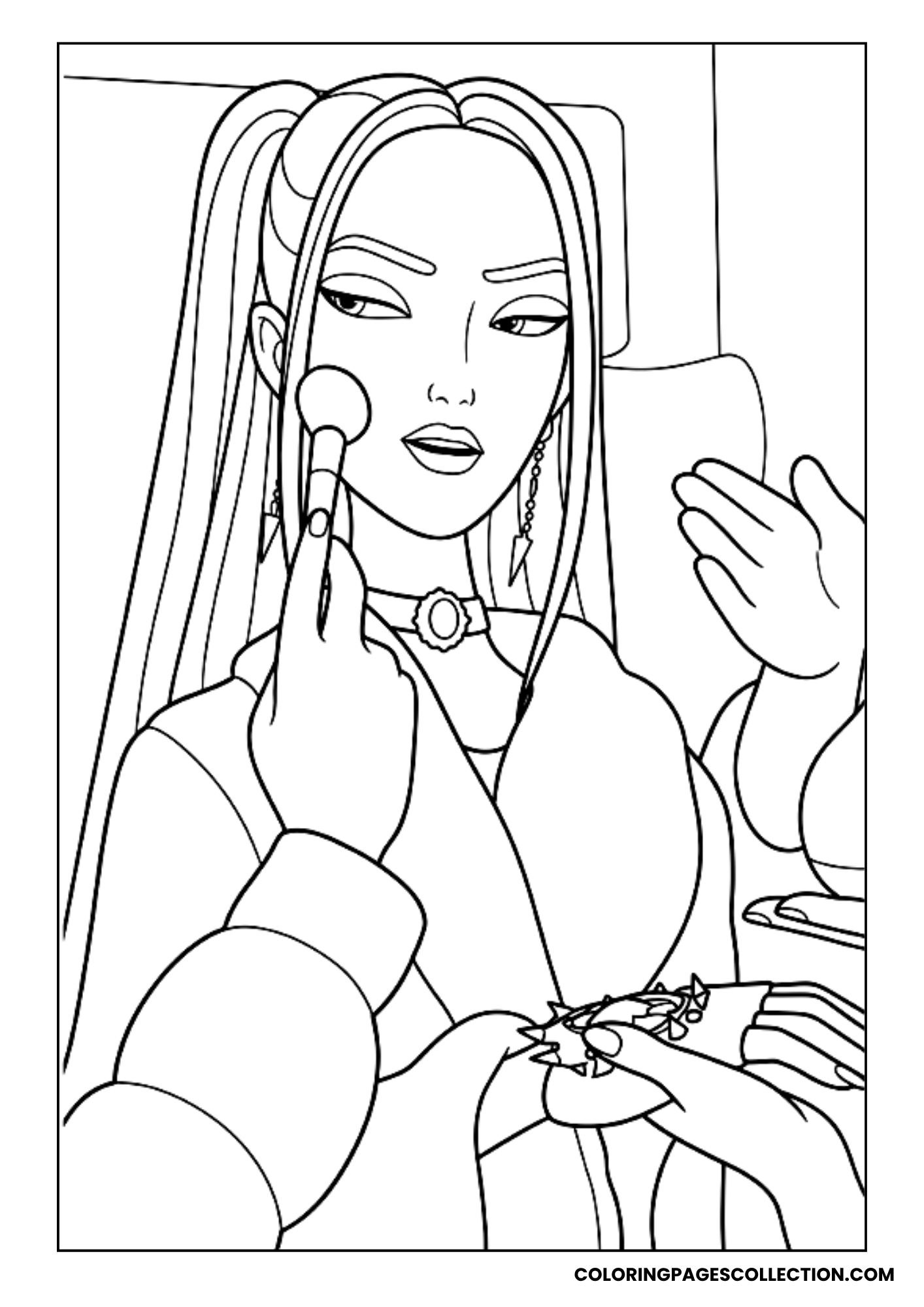 mira gets ready coloring sheet