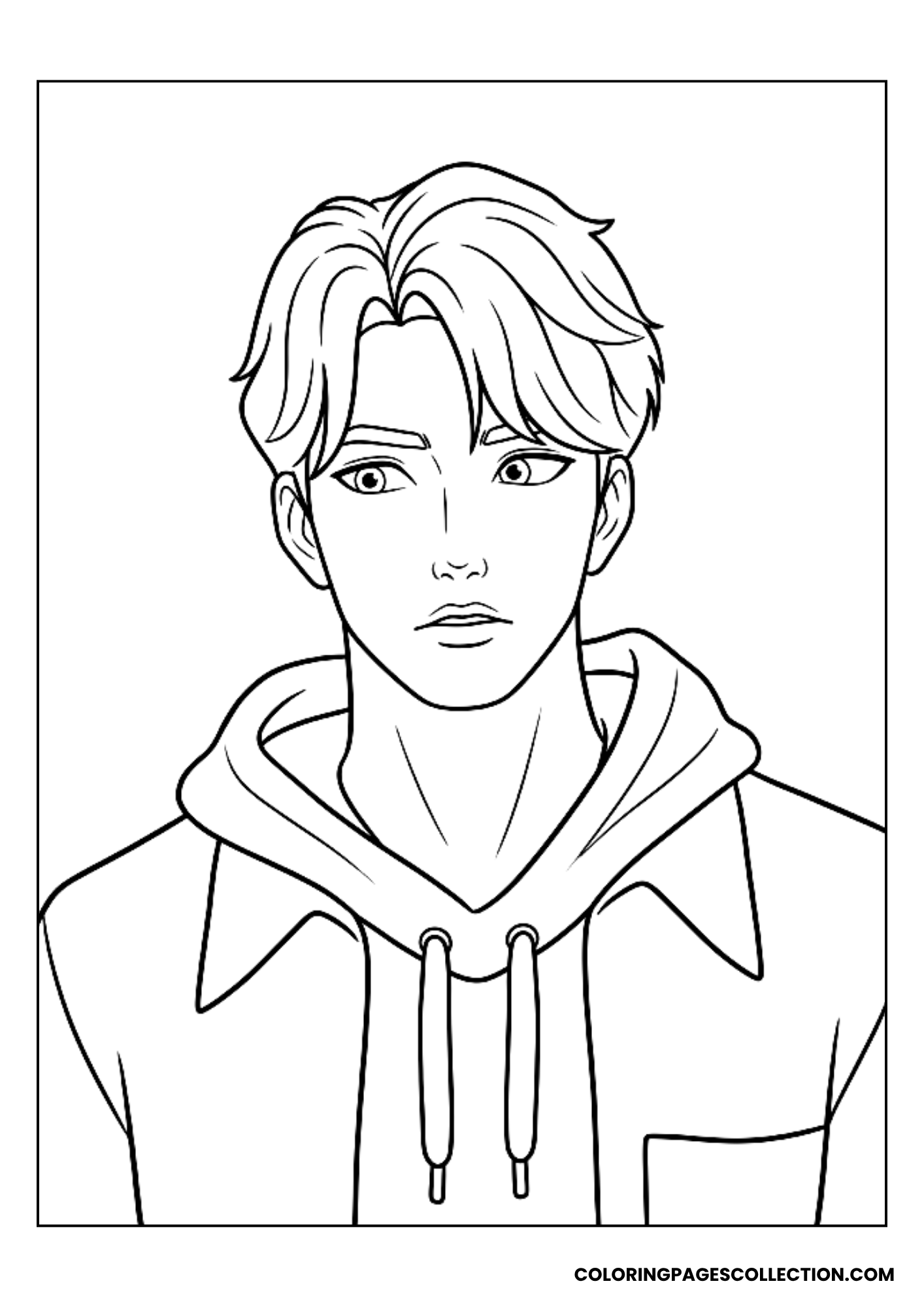 jinu in pink lights coloring page