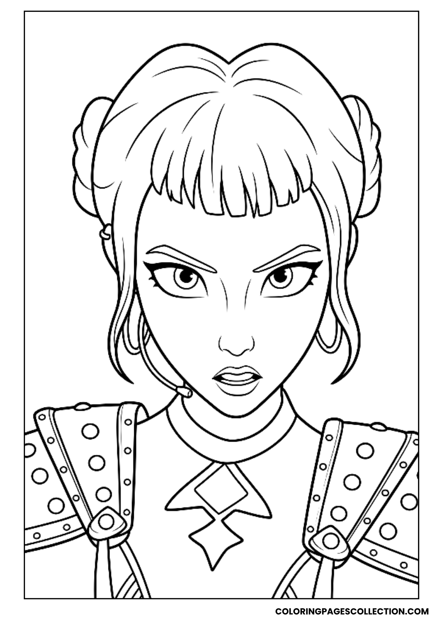zoey's fierce stare coloring sheet