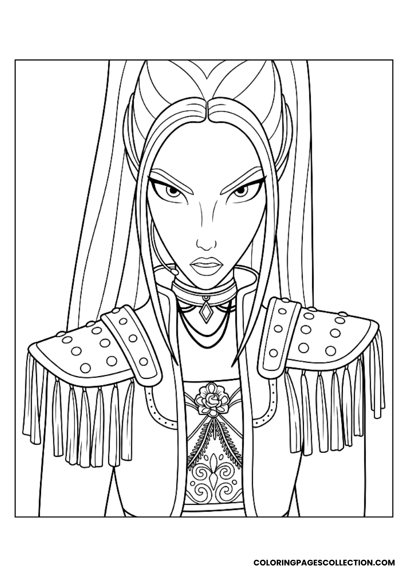 mira's battle glare coloring page