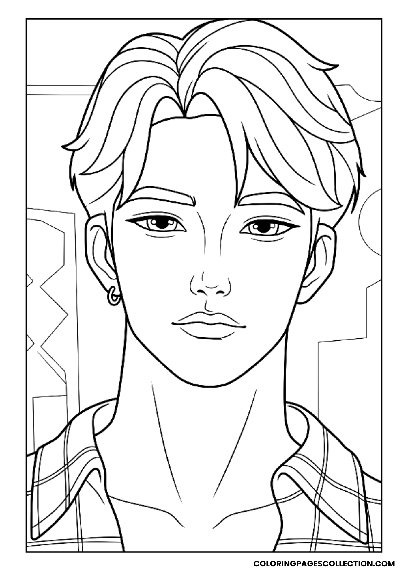 jinu's gentle smile coloring sheet