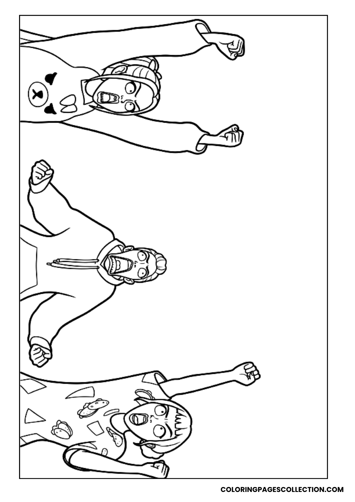 mira cheers loudly coloring page