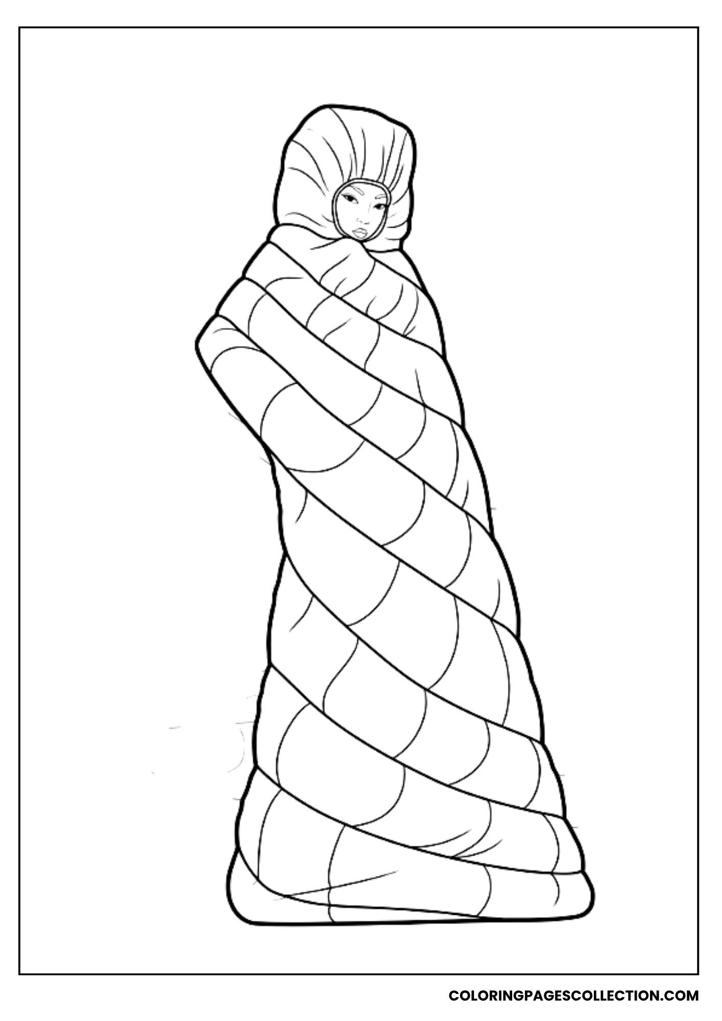rumi's puffy outfit coloring page