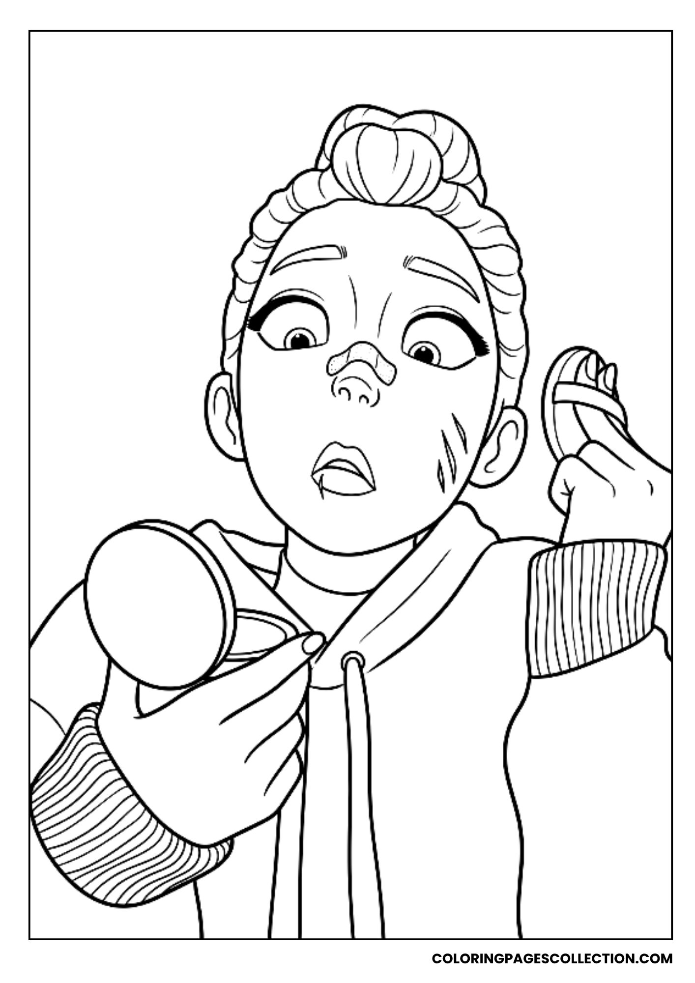 rumi fixes her makeup coloring sheet