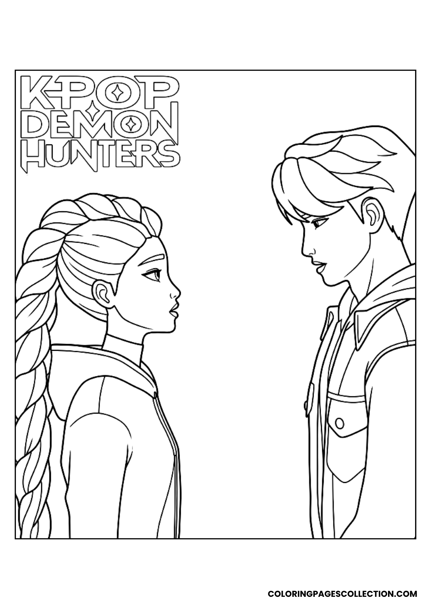 rumi and jinu meet coloring page