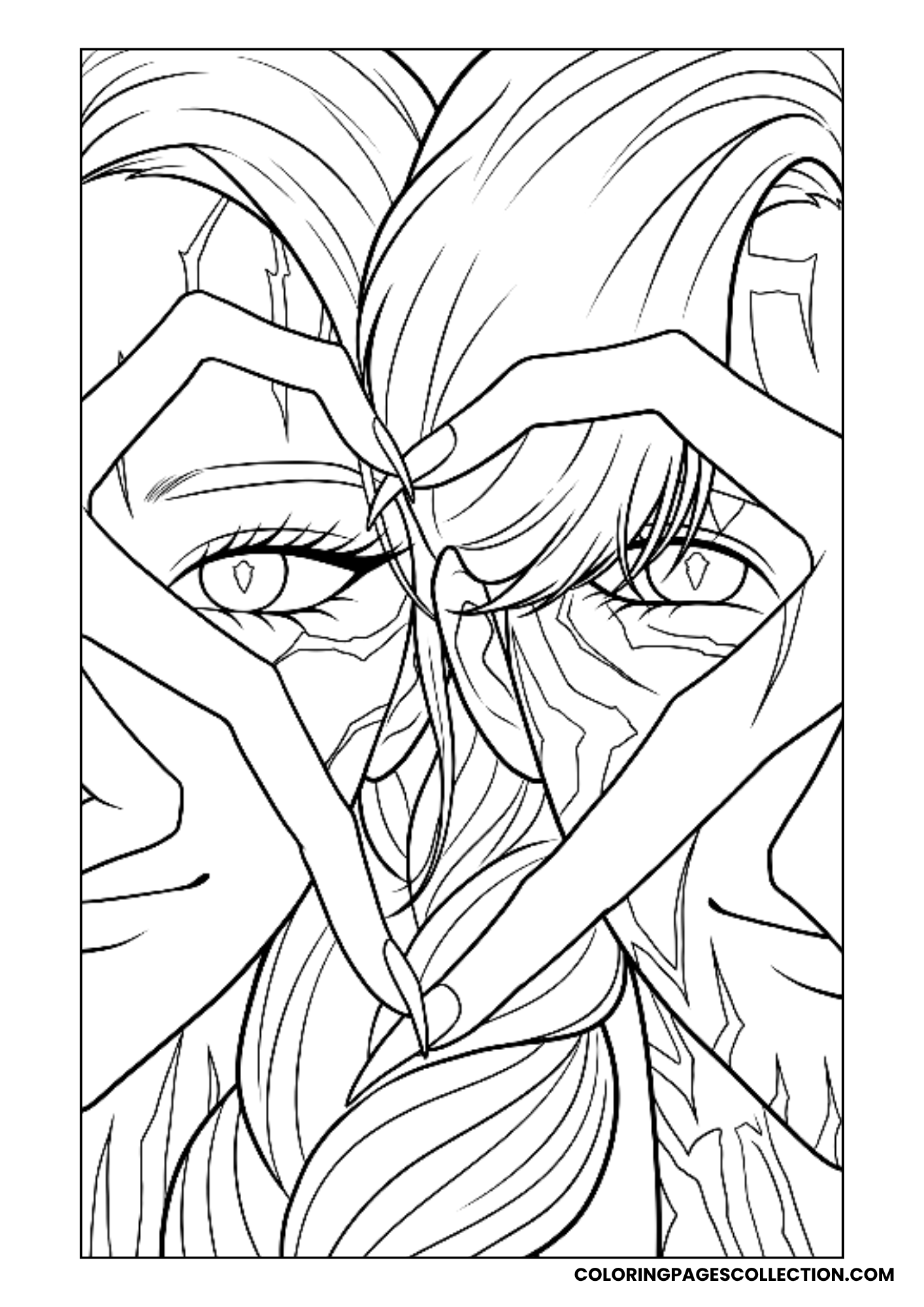 rumi and jinu fan art coloring page