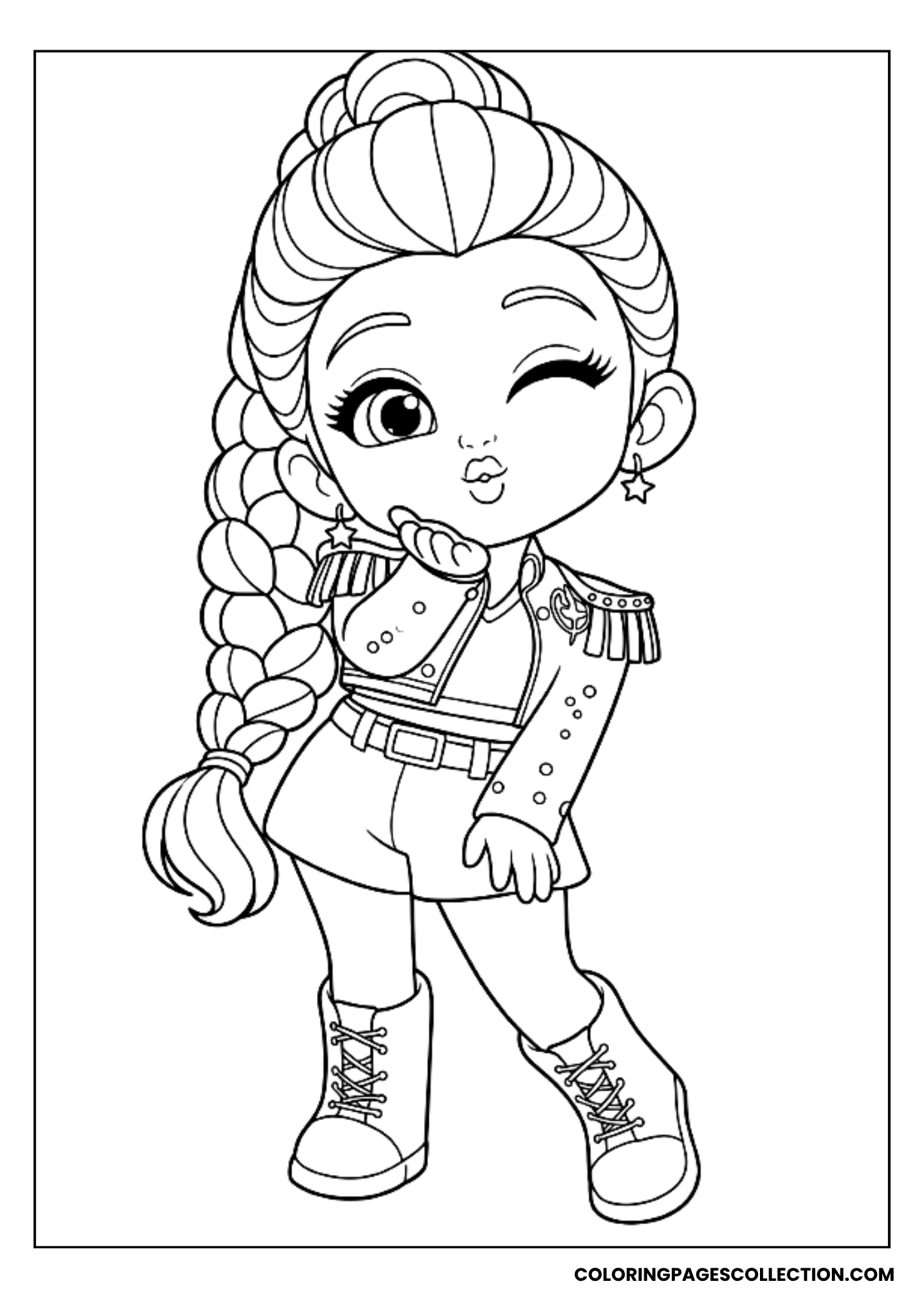 chibi rumi wink coloring sheet