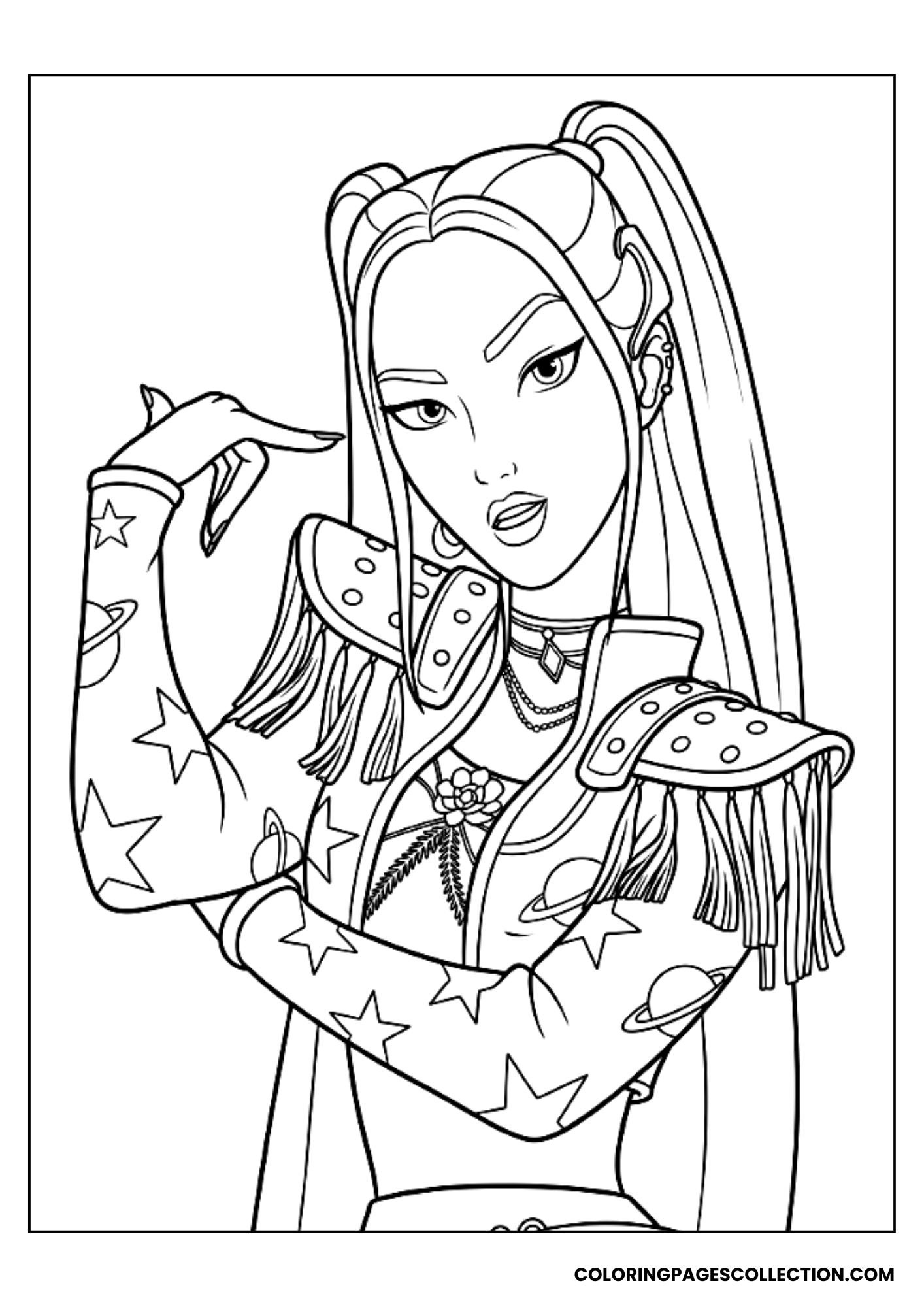 mira close-up coloring page
