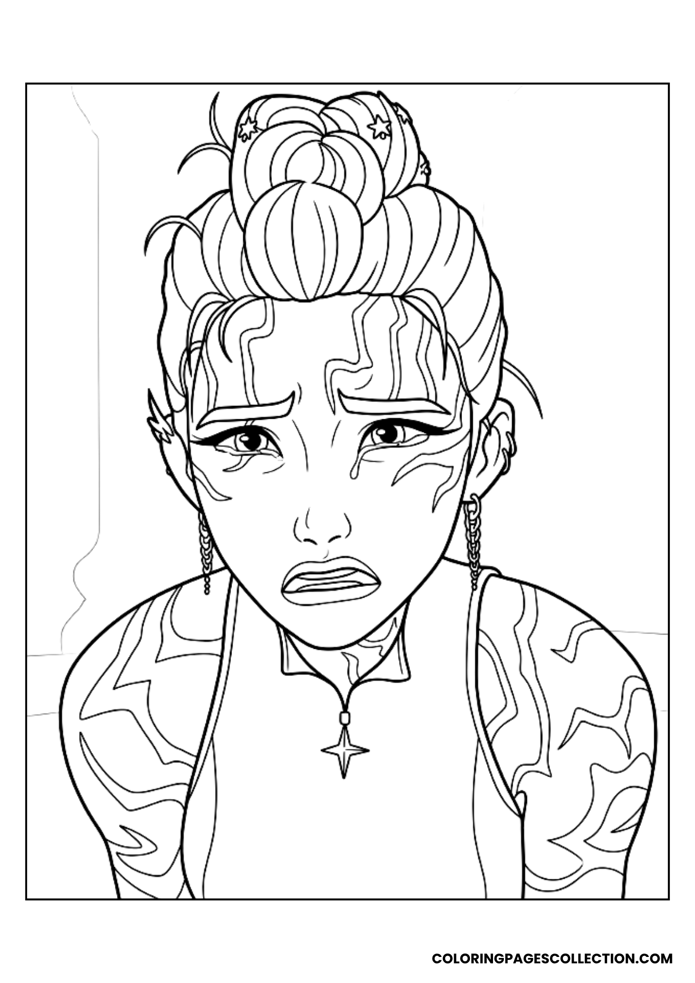 rumi's demon transformation coloring page