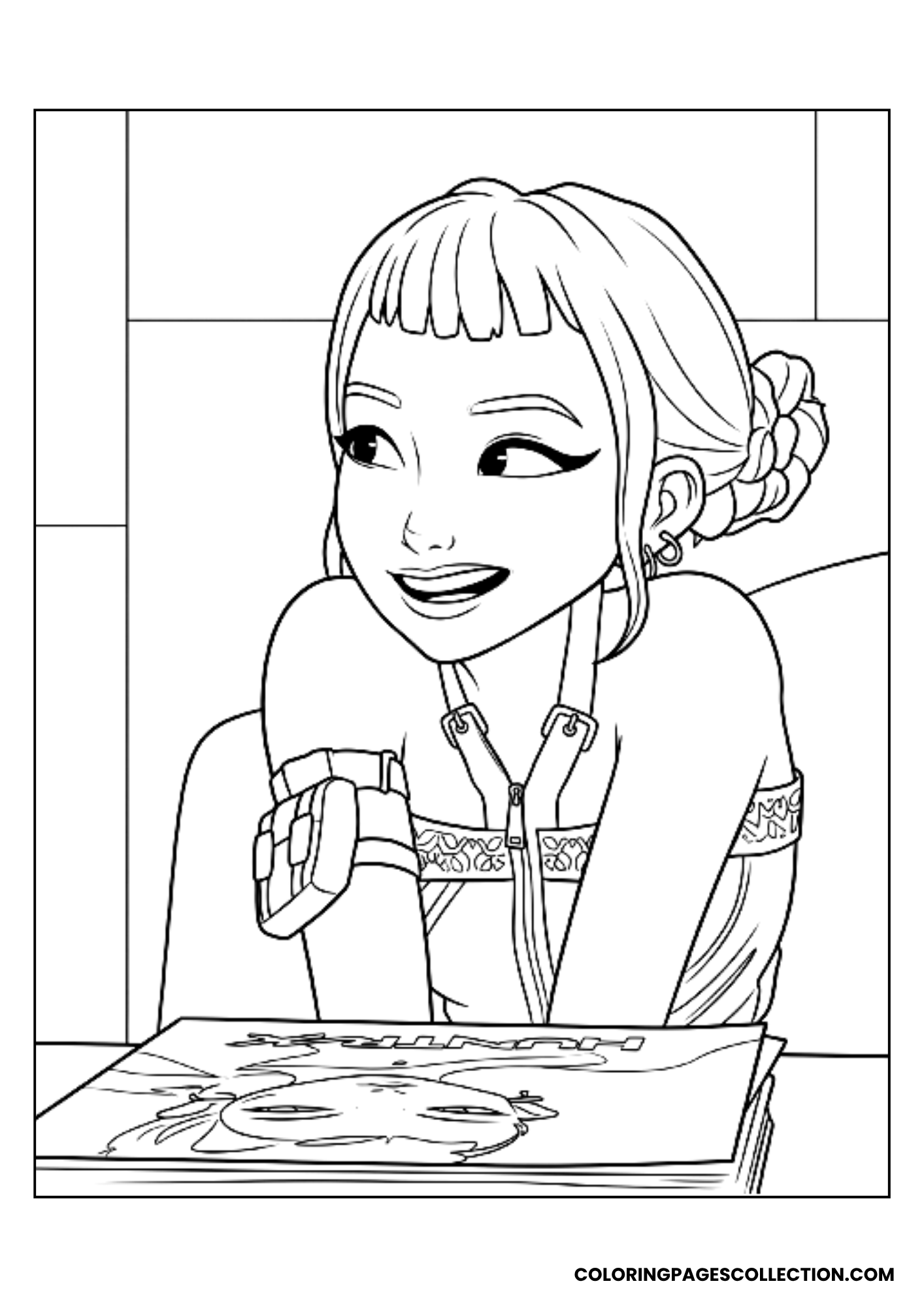 zoey's happy smile coloring page