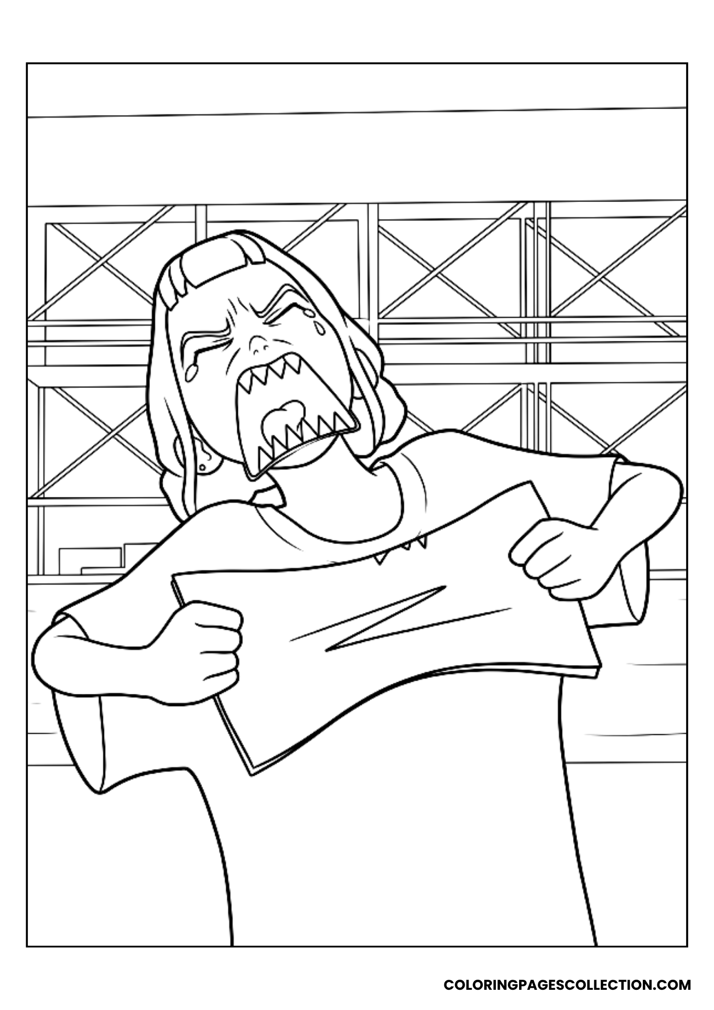 zoey's monster scream coloring page