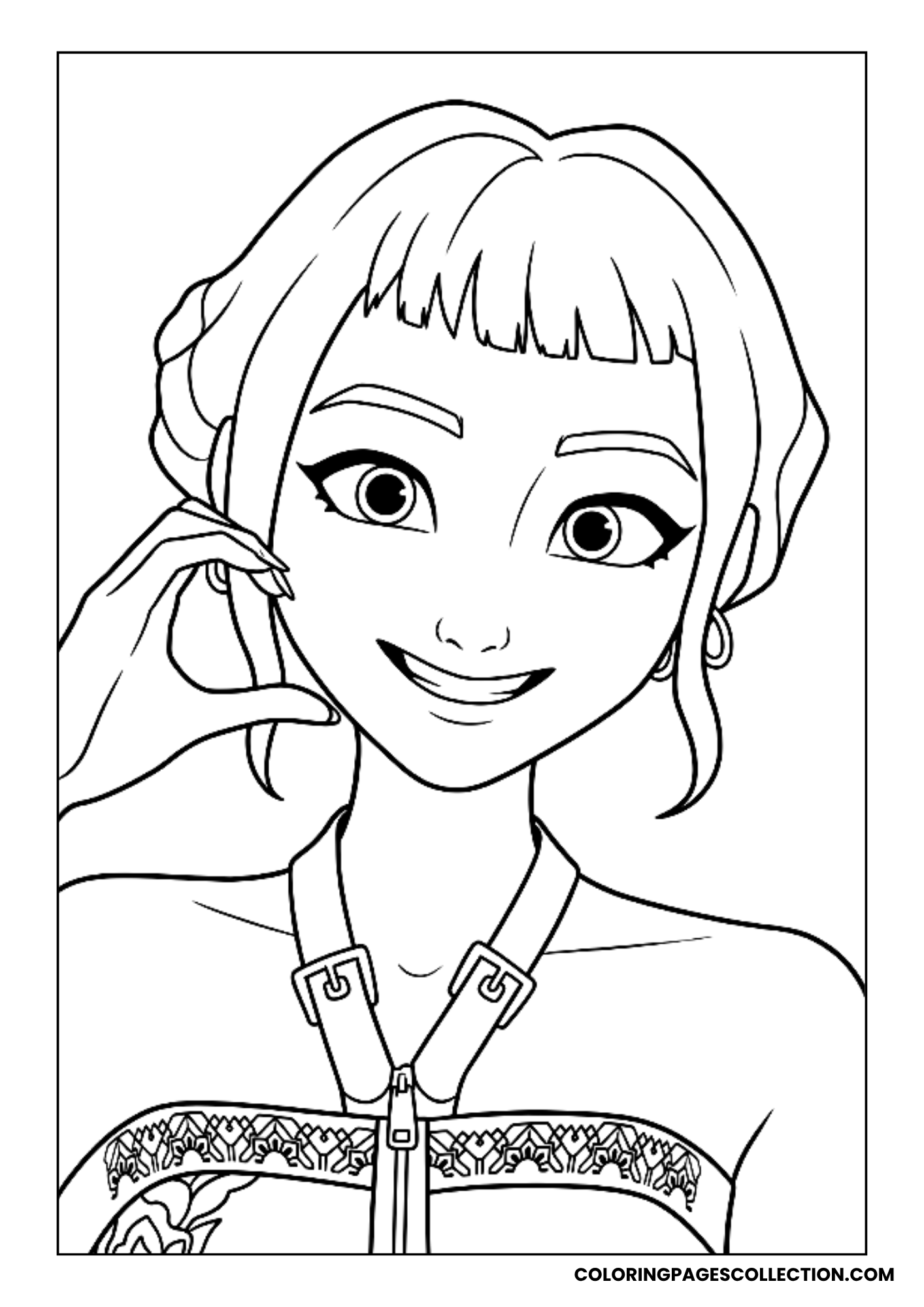 zoey's heart pose coloring sheet