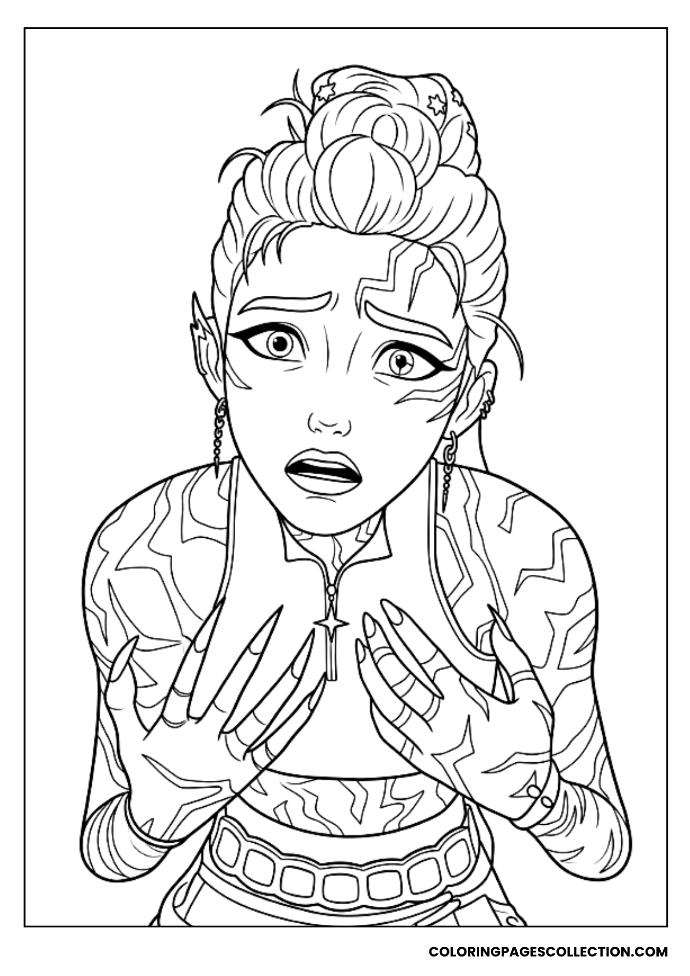 rumi faces her fear coloring sheet