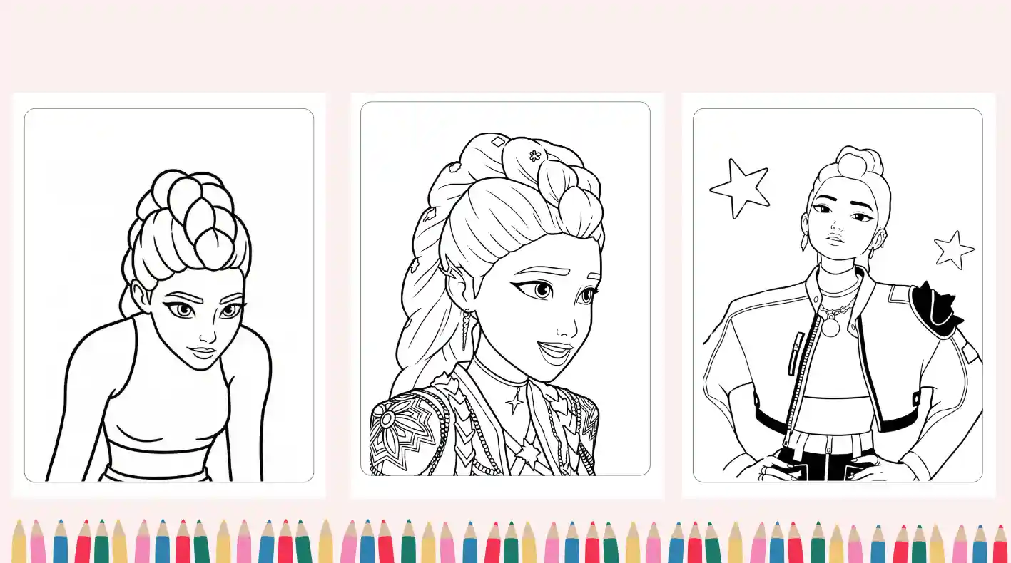 K-Pop Demon Hunter coloring pages