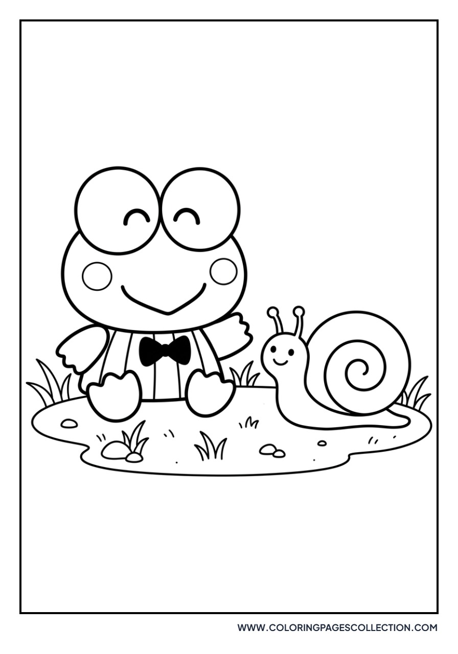 Keroppi and a Snail