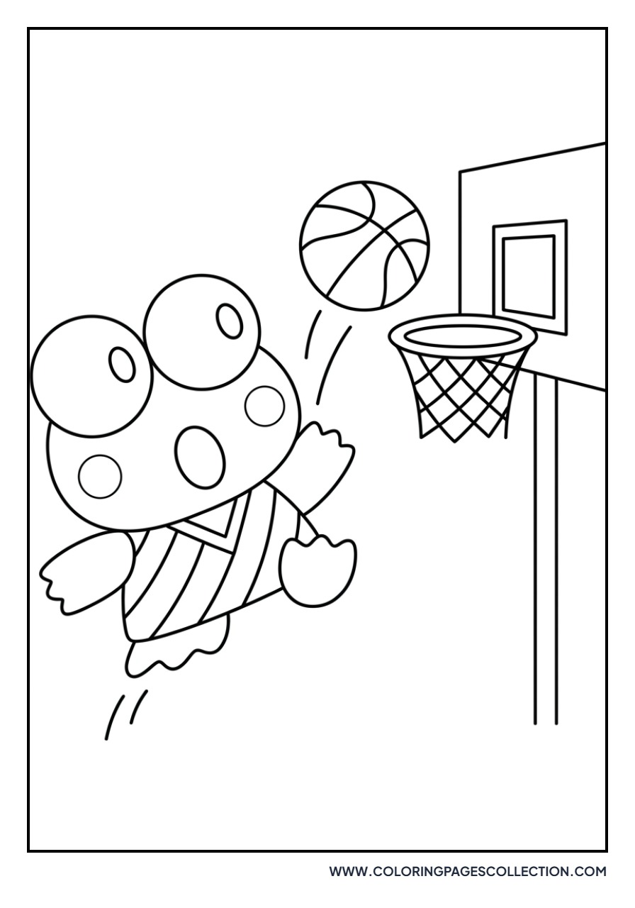 Keroppi Playing Basketball